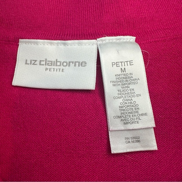 Liz Claiborne Y2K Off-The-Shoulder Sweater Top. Size: MP. Hot Pink. - Picture 4 of 6